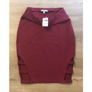 Charlotte Russe Cut-Out Pencil Skirt